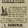 Advertentie 1893 schaatsenmaker L. Harrewyn, Giessenburg