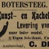Advertentie 1909 schaatsenmaker C.de Boon, Gorinchem