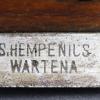 Merkteken Friese doorloper schaatsenmaker S. Hempenius, Wartena