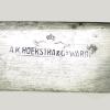 Merkteken Metalen Schoonrijschaats A.K.HOEKSTRA$Co WARGA schaatsenmaker K.A.Hoekstra, Wergea