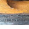 Houten noor merkteken A.K.HOEKSTRA$Co WARGA schaatsenmaker K.A.Hoekstra, Wergea