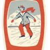 etiket Leatitia voor schaatsen Meinderts Warga. Leatititia is de oudste dochter van J.Meinderts.