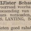 Advertentie 1878 schaatsenmaker S. Lanting, IJlst