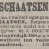 Advertentie 1909 schaatsenmaker J. Dortweg, Rotterdam