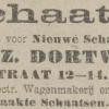 Advertentie 1917 schaatsenmaker J. Dortwegt, Rotterdam