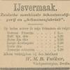 Advertentie Schaatsenmaker Vulker Zwolle 29 januari 1895