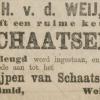 Advertentie 1881 schaatsenmaker H. van der Weij, Wolvega