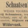 Advertentie 1897 schaatsenmakers gebroeders Baas, Wildervank