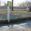 RVS finishpaal met informatie bord - Leeuwarden