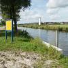 RVS finishpaal met informatie bord - Leeuwarden