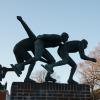 Drie Schaatsers - Katwijk aan den Rijn - Gerard Brouwer