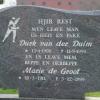 Grafmonument Durk van der Duim - Wergea
