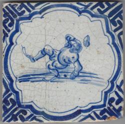 Vallende schaatser