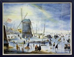 Winter met molen