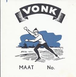 Etiket voor doos met schaatsen