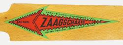 etiket voor de zaagschaats