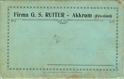 Catalogus G.S. Ruiter, Akkrum; achterzijde 39 schaatsmodellen