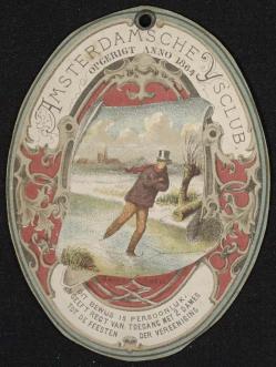 Toegangsbewijs met 2 dames 1870