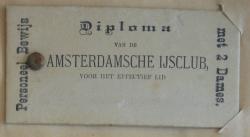Personeel bewijs, Diploma, met 2 dames 1882-1883