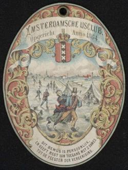 Toegangsbewijs met 2 dames 1871