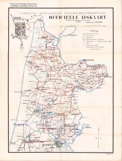 Terreinkaart van Noord-Holland benoorden het Noordzee-Kanaal (1921)