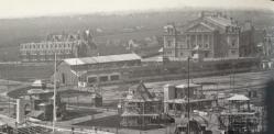Museumplein 13 april 1895 schaatsbaan en -tribune Amsterdamsche IJsclub