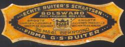 Etiket voor schaatsen G.S.Ruiter Bolsward