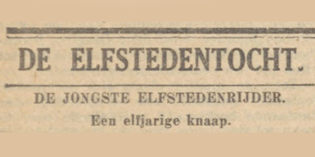 11-jarige rijdt Elfstedentocht 1941 uit