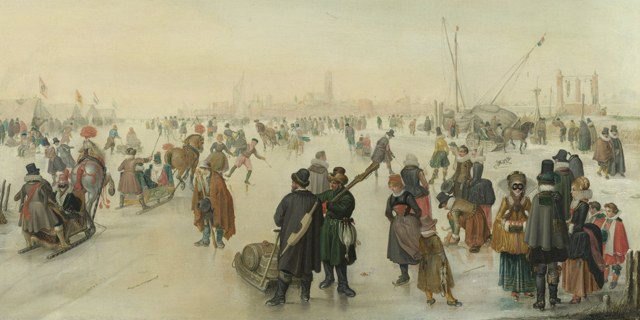 Plaatje schaatsende mensen
